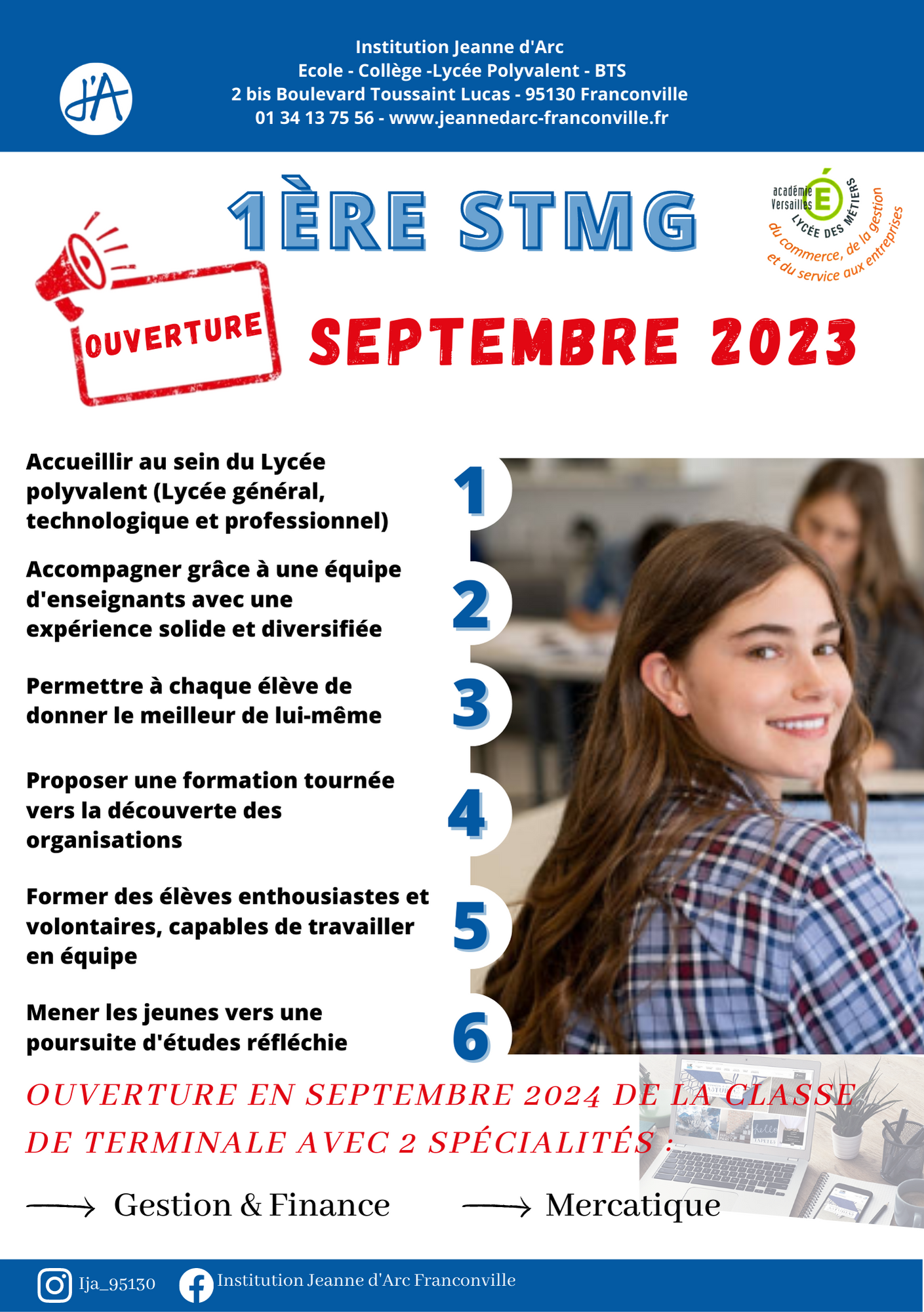 Ouverture 1ère STMG Rentrée 2023