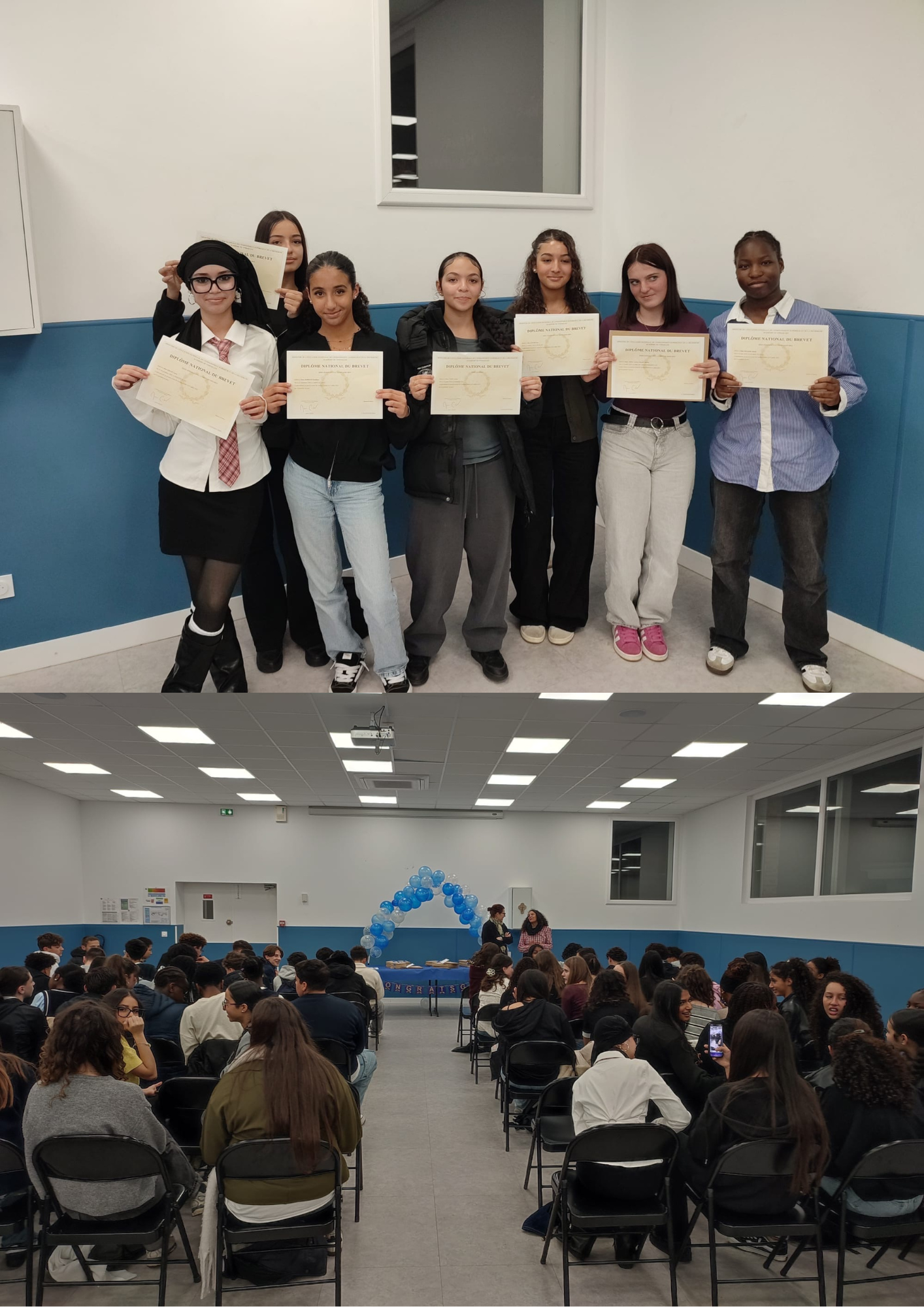 Remise des diplômes au collège