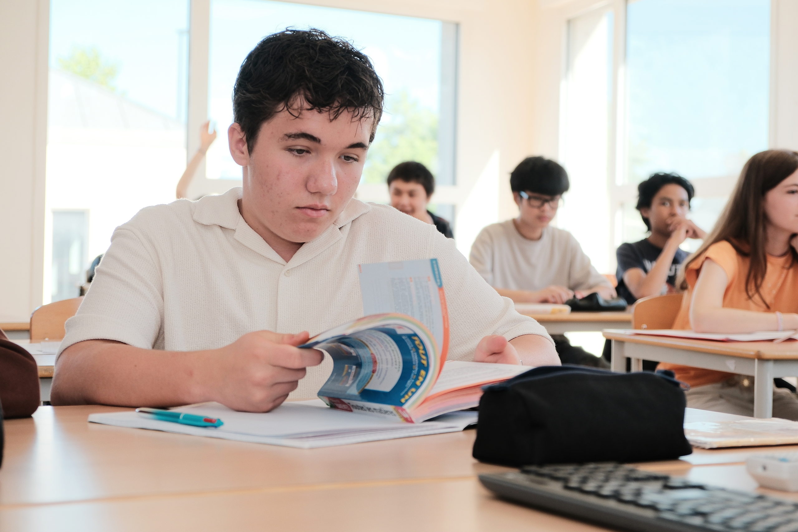 Collégien en classe de 3e